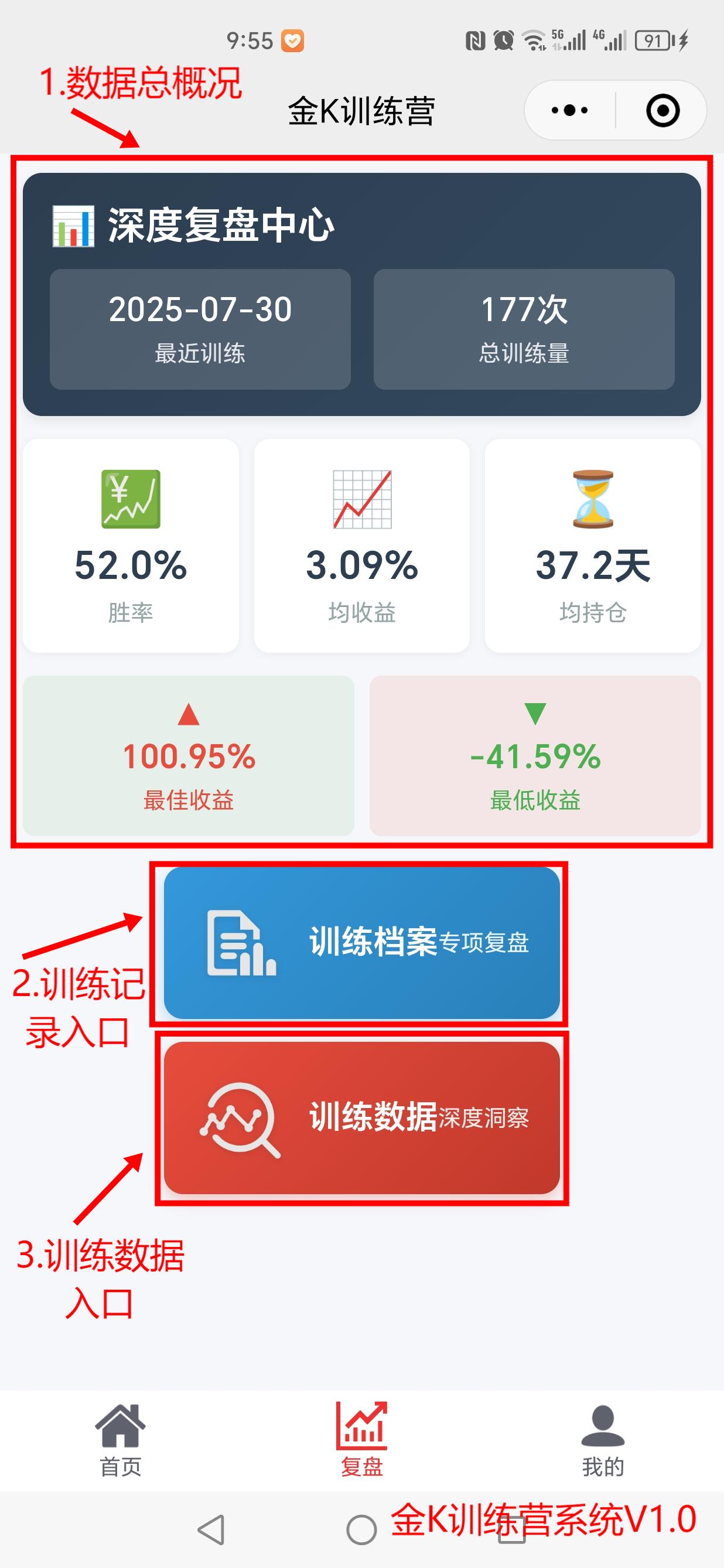复盘入口界面截图